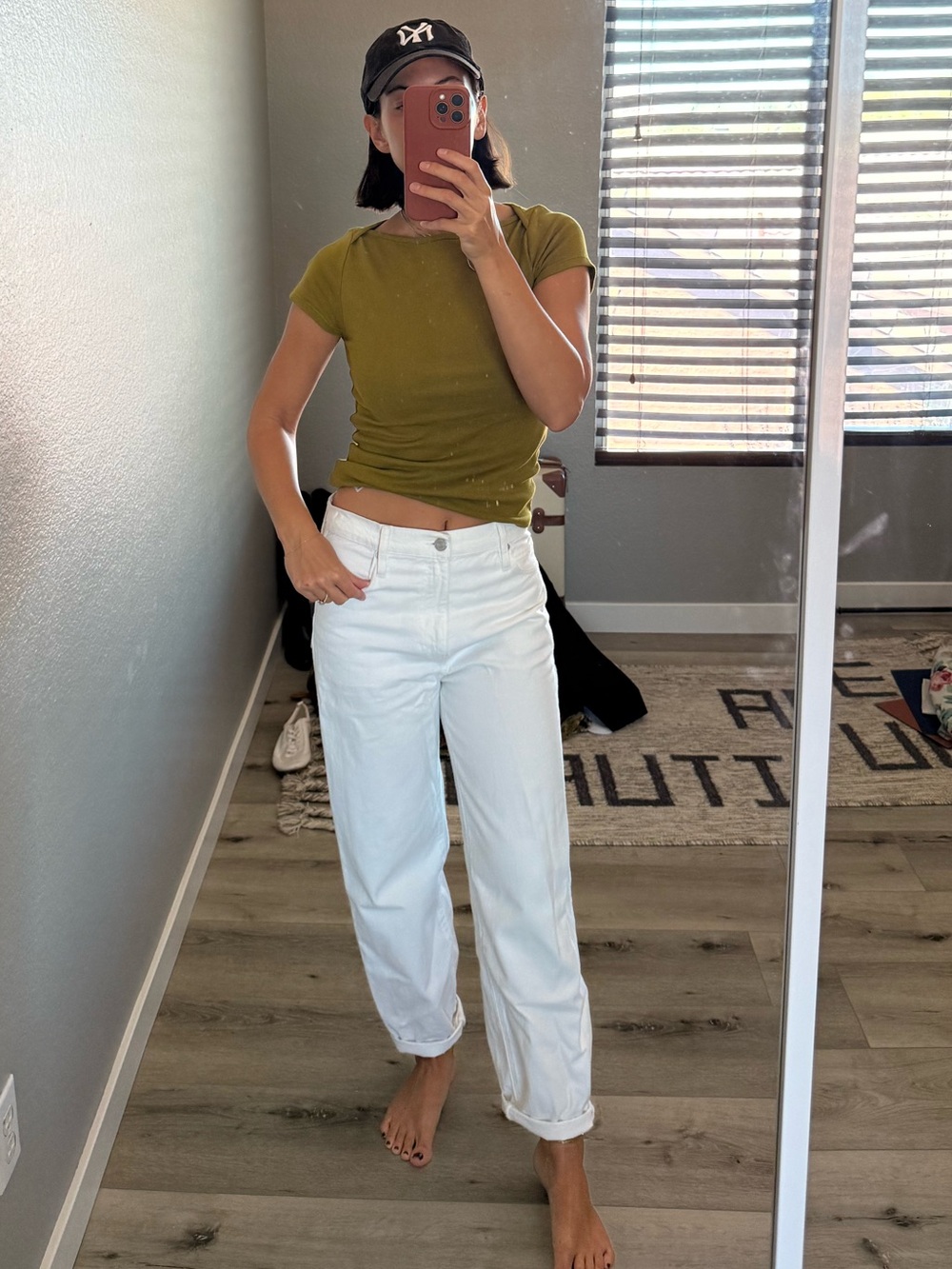 Frame Denim Ultra High Rise Barrel Jeans